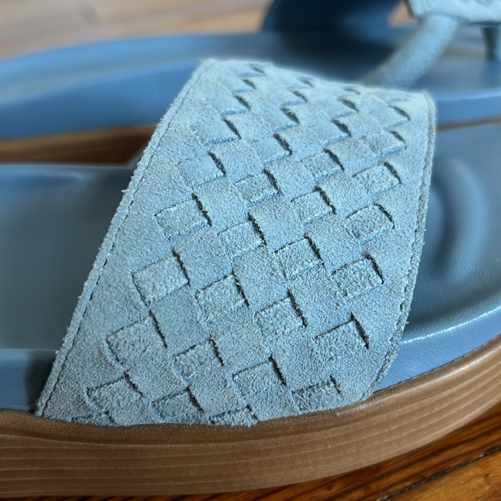 Donald Pliner Fifi BlueWoven Suede Platform Slide Sandals Size 8 - Picture 6 of 12